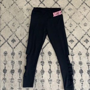 Justice Girls Leggings Black Size 8